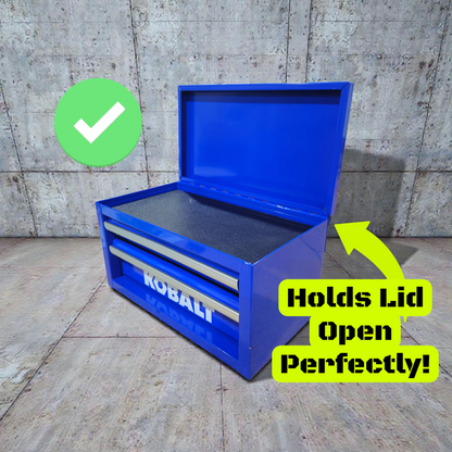 Lid Hinge Stop for Kobalt Mini Tool Box, Keeps Your Lid From Falling Down