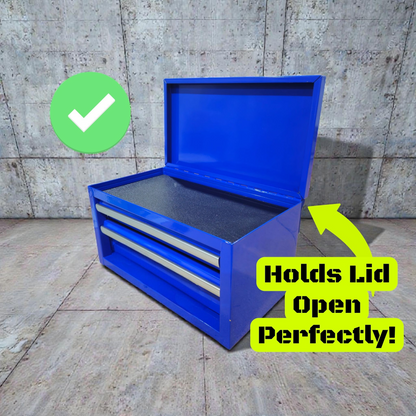 Lid Hinge Stop fits Kobalt Mini Tool Box, Keeps Your Lid From Falling Down
