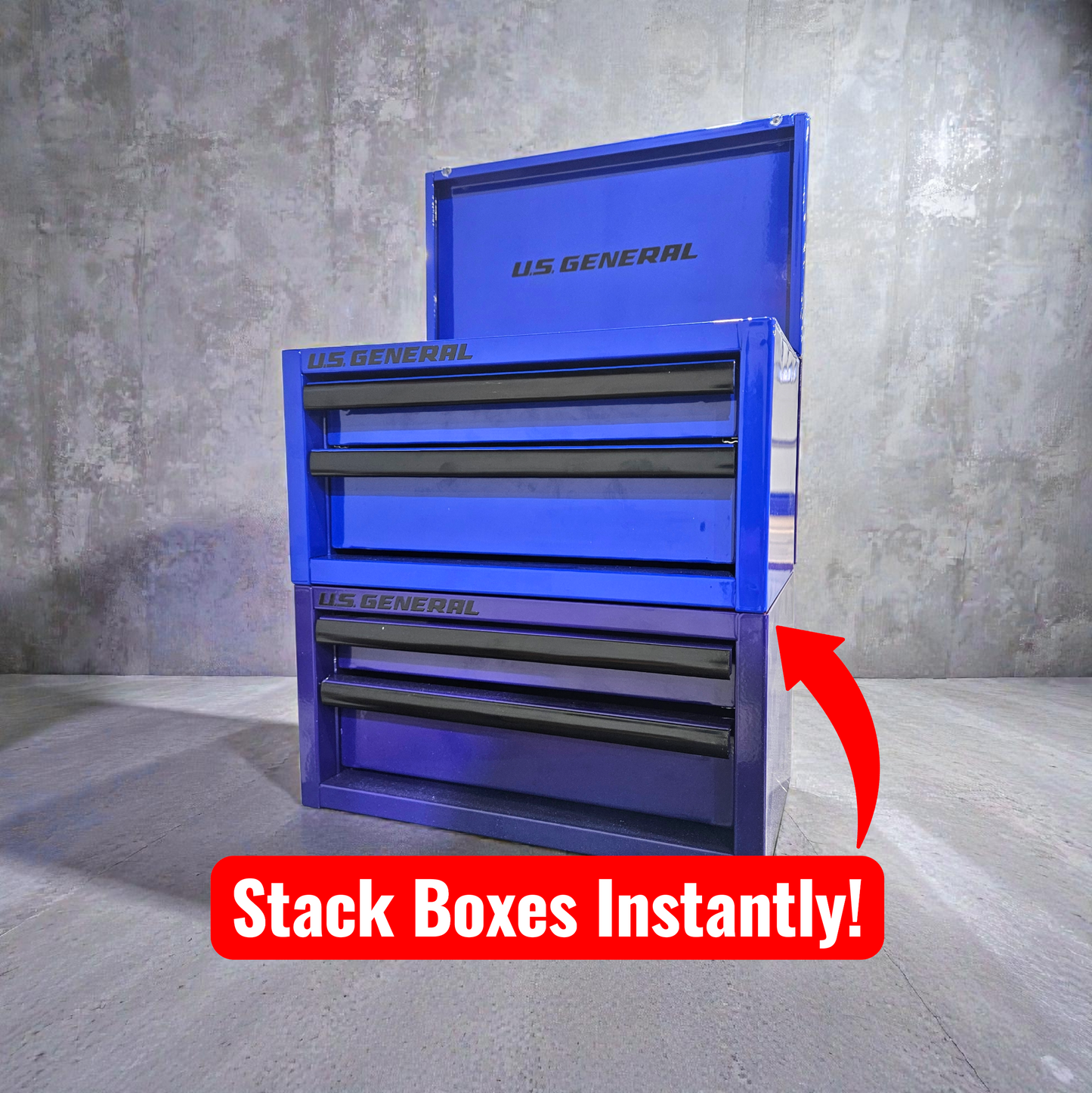 Stacking Bracket for Mini Tool Box, US General, Kobalt, Performax, Husky