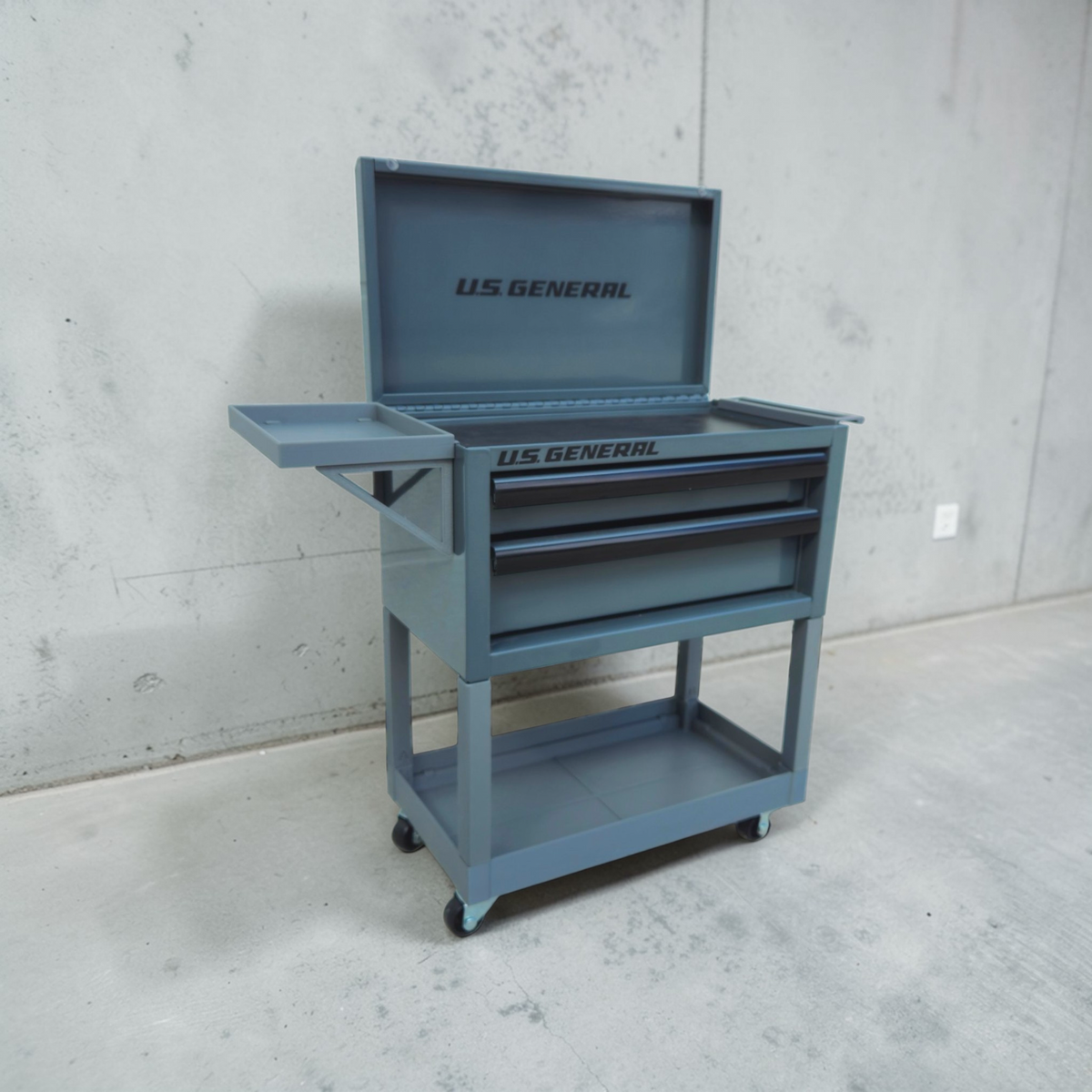 Roll Cart, Side Tray, and Handle Combo for US General Mini Tool Boxes