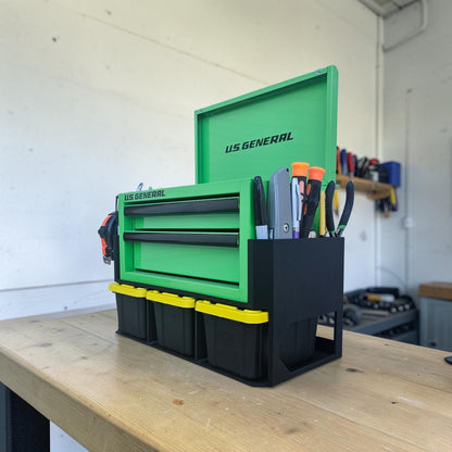 HDX Nano Tote Caddy & Mini Tool Box Stand with Storage Holds 3 HDX NANO TOTES
