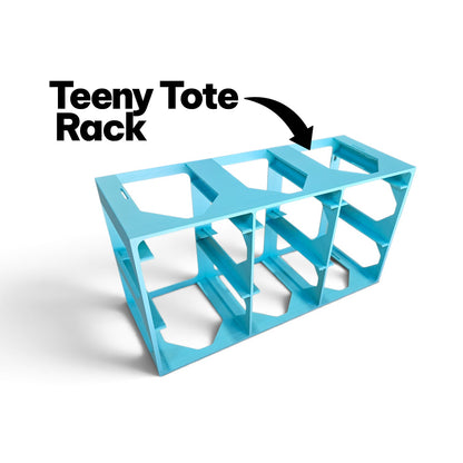 Modular Mini Tote Storage Rack, Stackable and Wall Mountable Hold 6 Compatible Mini Totes