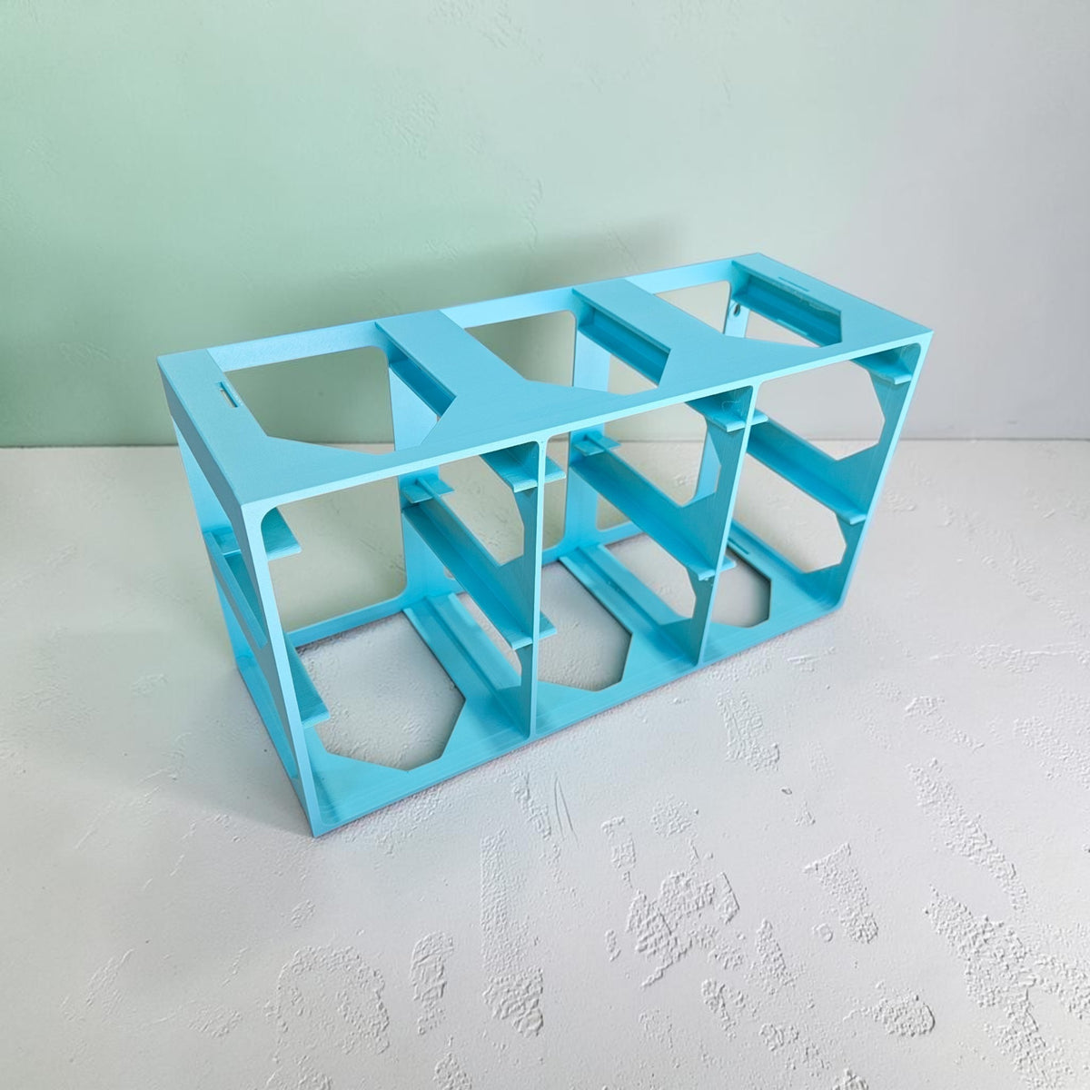 Modular Mini Tote Storage Rack, Stackable and Wall Mountable Hold 6 Compatible Mini Totes