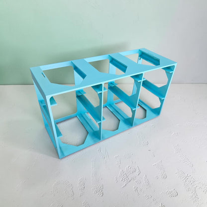 Modular Mini Tote Storage Rack, Stackable and Wall Mountable Hold 6 Compatible Mini Totes
