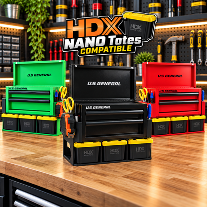 HDX Nano Tote Caddy & Mini Tool Box Stand with Storage Holds 3 HDX NANO TOTES