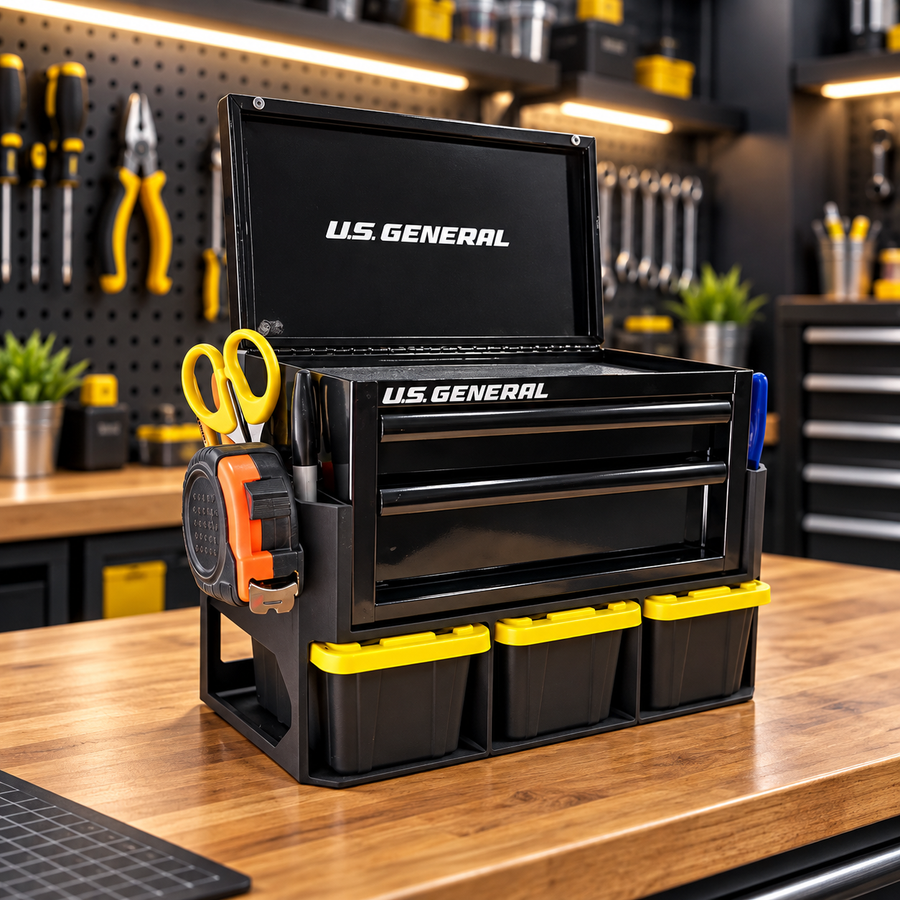 HDX Nano Tote Caddy & Mini Tool Box Stand with Storage Holds 3 HDX NAN ...