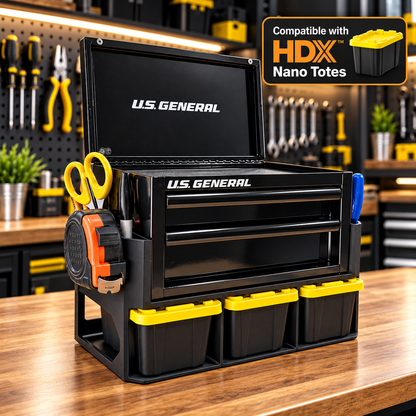 HDX Nano Tote Caddy & Mini Tool Box Stand with Storage Holds 3 HDX NANO TOTES
