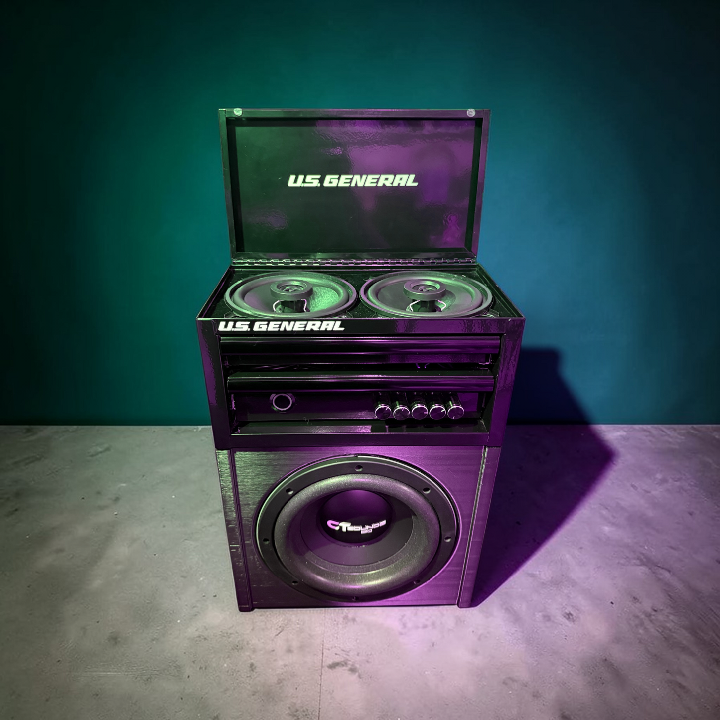 8" Subwoofer Enclosure Box for US General Mini Tool Boxes *READ FULL DESCRIPTION*