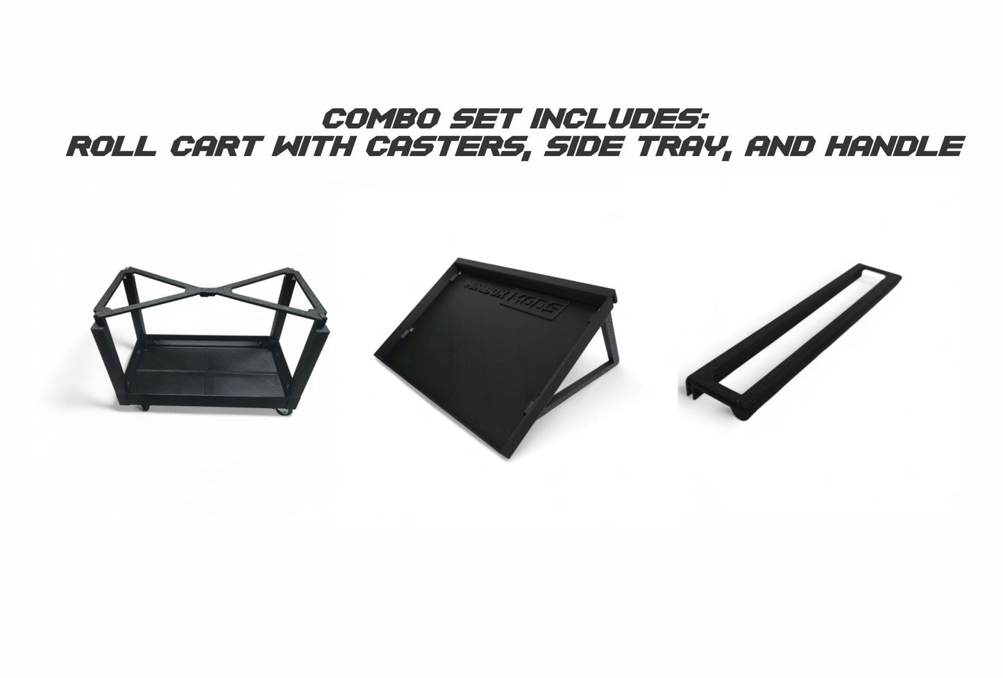 Roll Cart, Side Tray, and Handle Combo for US General Mini Tool Boxes
