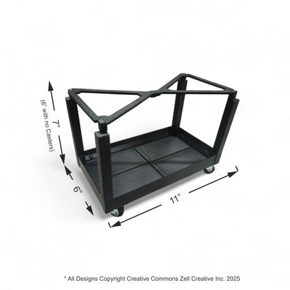 Green Roll Cart for US General Mini Tool Box with Casters